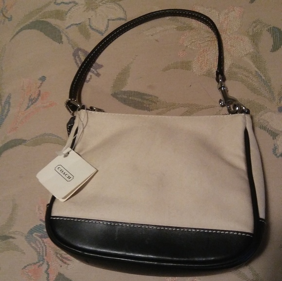 Canvas and leather purse - Picture 2 of 2